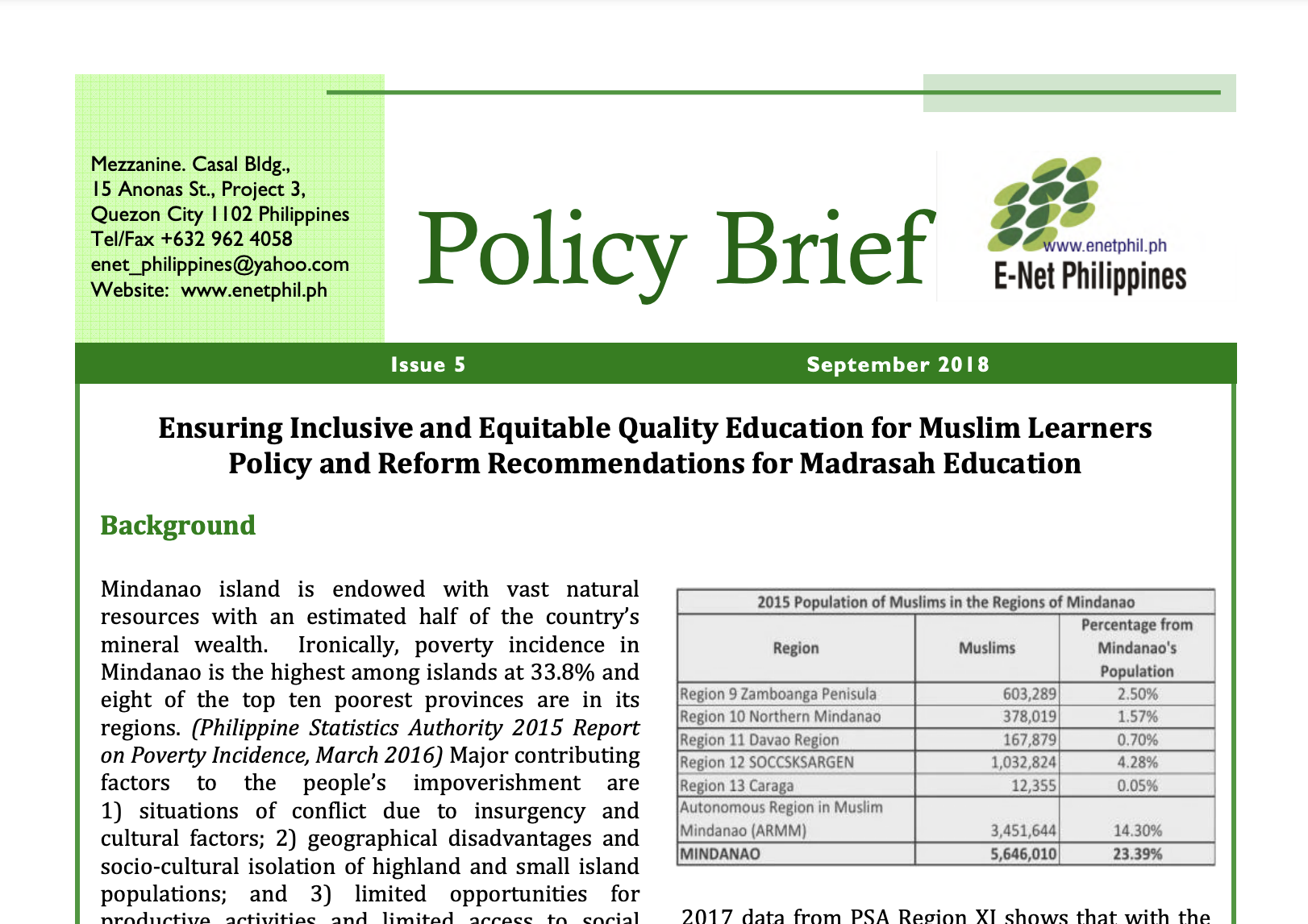 Read more about the article Ensuring Inclusive and Equitable Quality Education for Muslim Learners