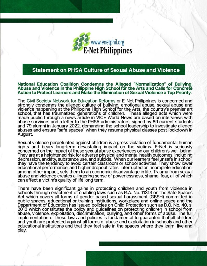 Read more about the article Statement on PHSA Culture of Sexual Abuse and Violence